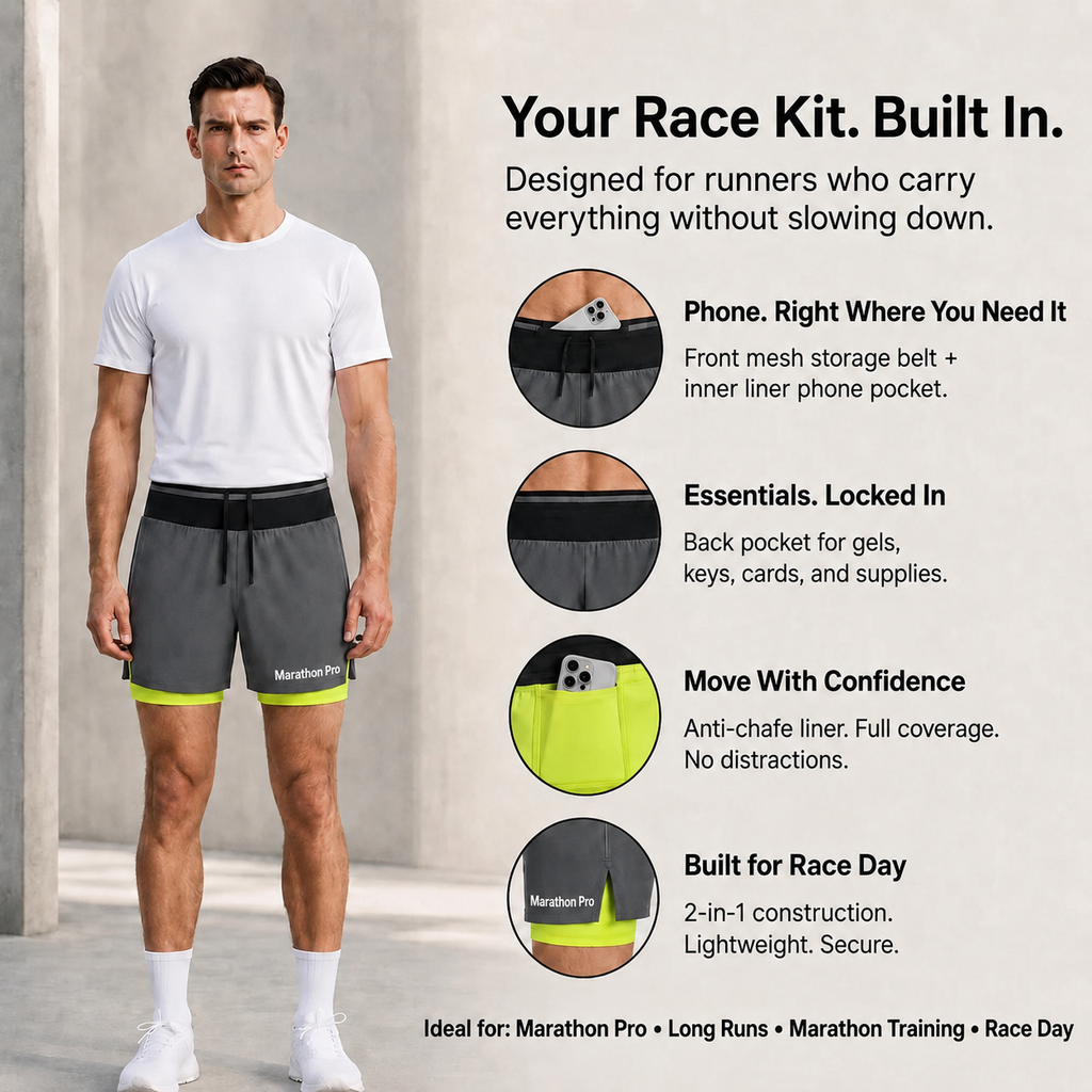 2-in-1 Marathon Pro Shorts (2+1 FREE)