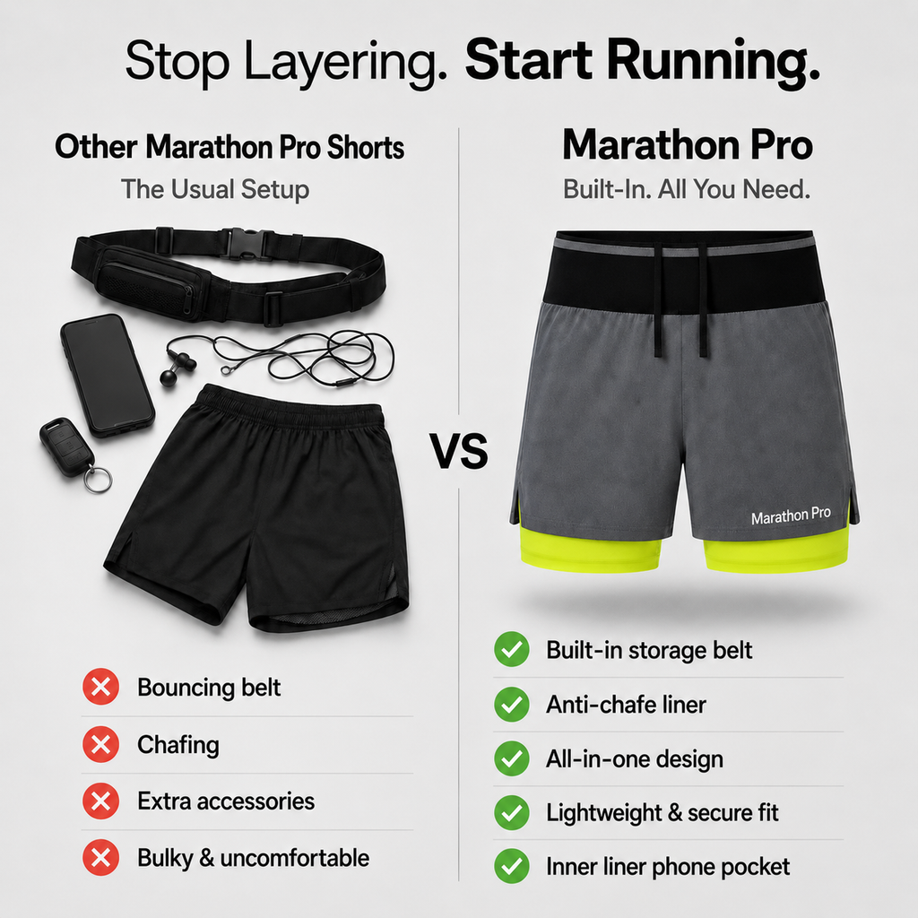 2-in-1 Marathon Pro Shorts (2+1 FREE)