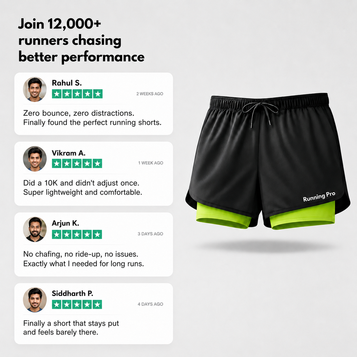 2-in-1 Running Pro Shorts (2+1 FREE)