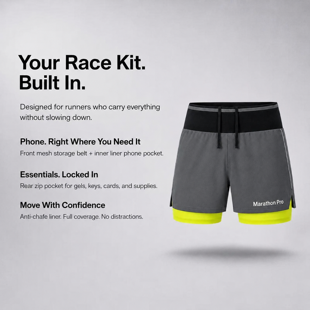 2-in-1 Marathon Pro Shorts (2+1 FREE)