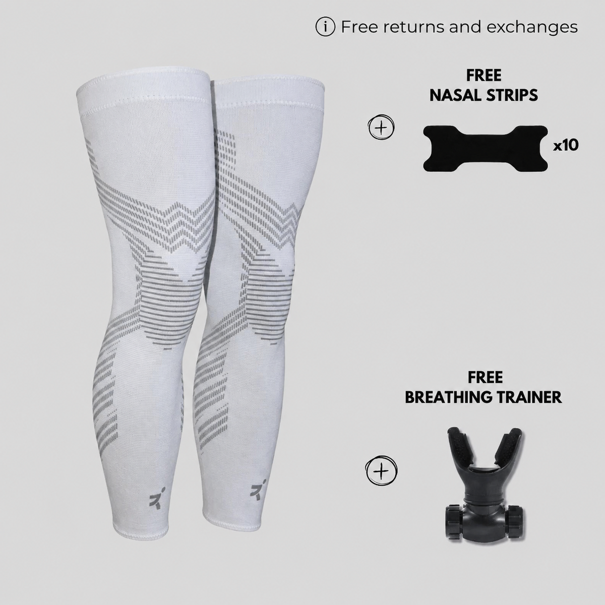 KniTec Pro 2.0 - Compression Sleeves For Knees and Legs (2+1 FREE)