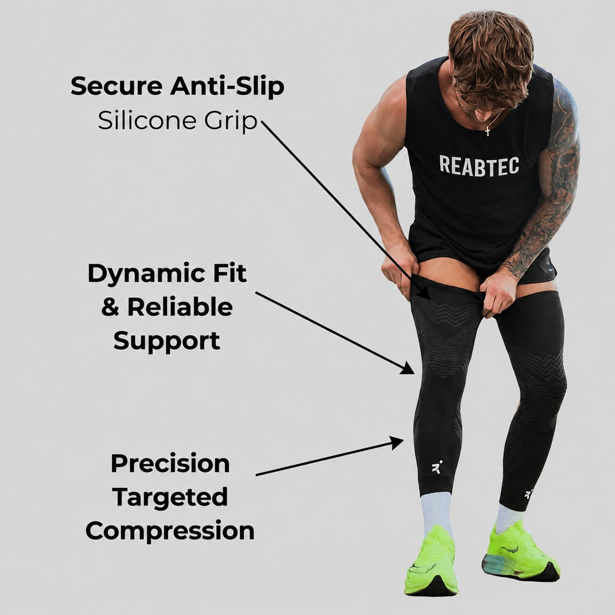 KniTec Pro 2.0 - Compression Sleeves For Knees and Legs (2+1 FREE)