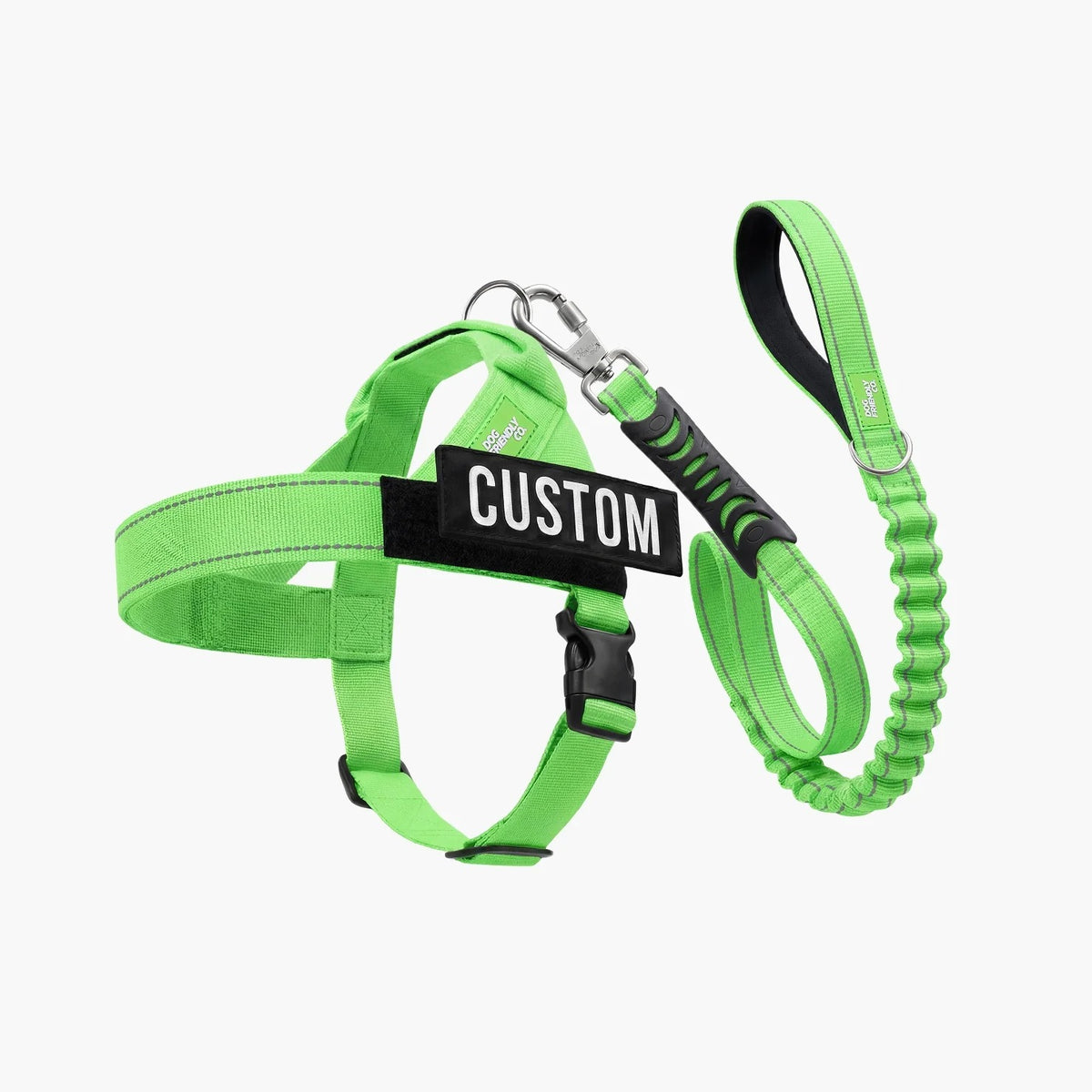 THE FRIENDLY DOGS™ Custom Name Leash & Harness - Heavy Duty