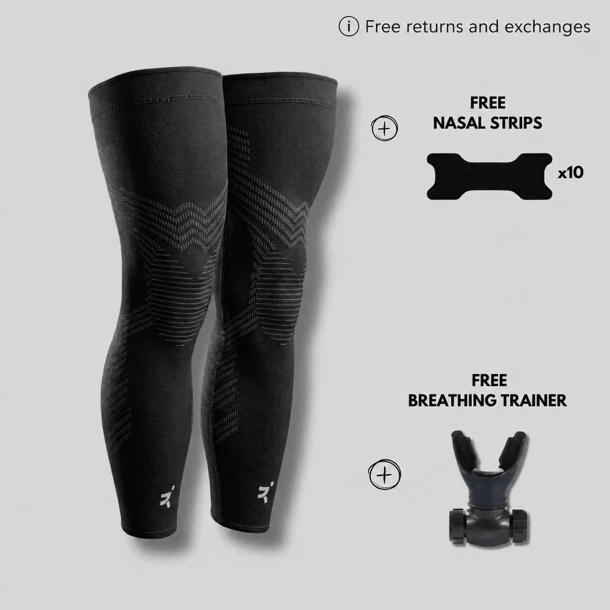KniTec Pro 2.0 - Compression Sleeves For Knees and Legs (2+1 FREE)