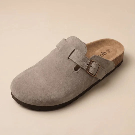 Genuine Suede Clogs Shoes Womens