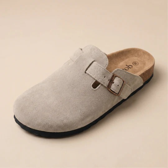 Genuine Suede Clogs Shoes Womens