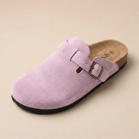 Genuine Suede Clogs Shoes Womens